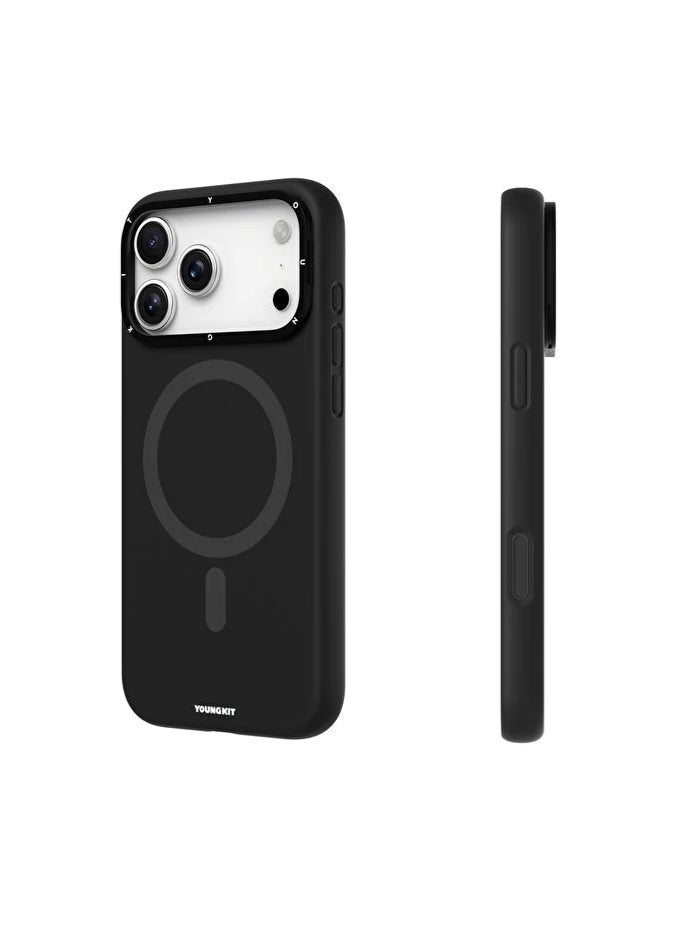 YOUNG KIT Youngkit Cream Series Magnetic Holder For iPhone 17 Pro - Black - Image 3